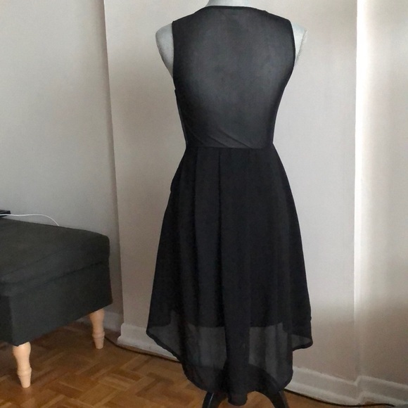 NWOT Black Cocktail Dress, XS - Picture 2 of 5